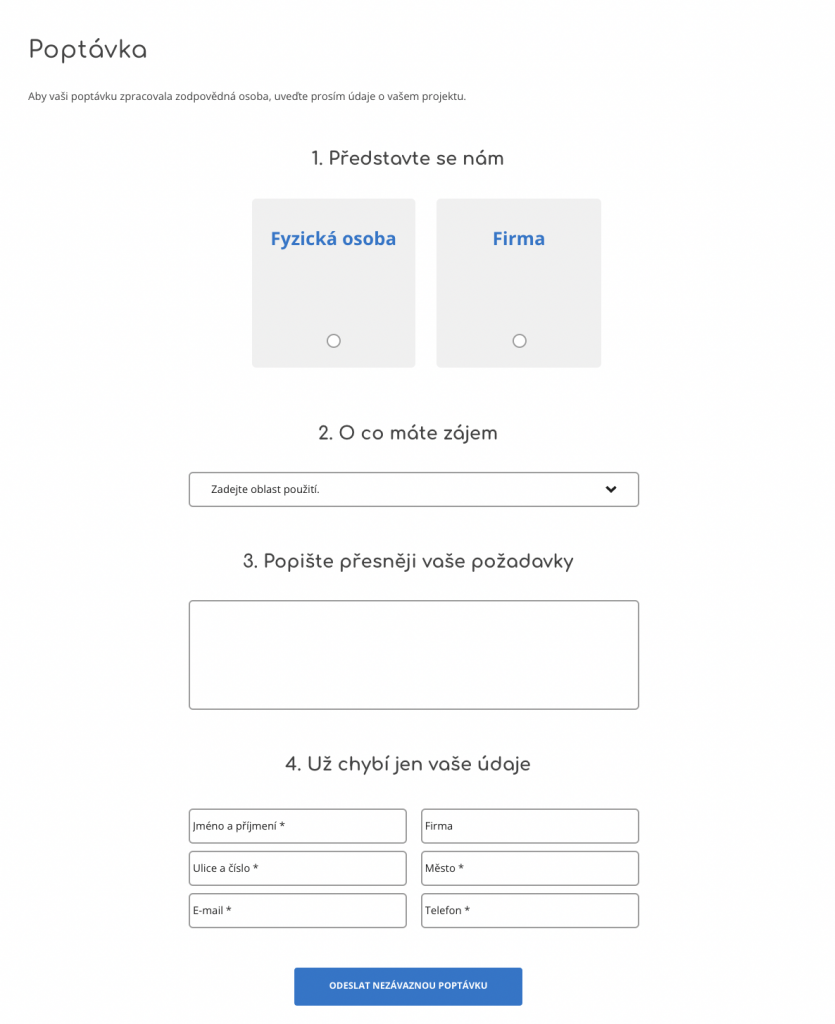 A multilevel inquiry form