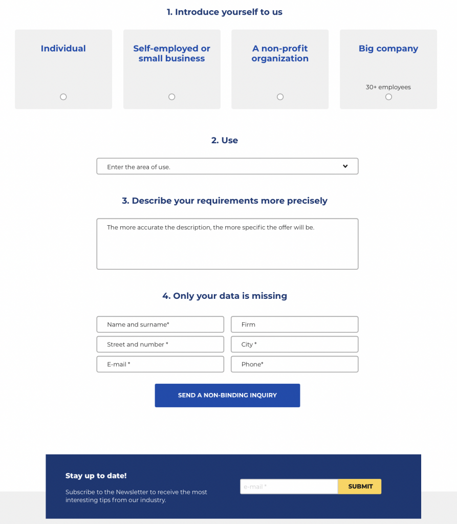 A multilevel inquiry form